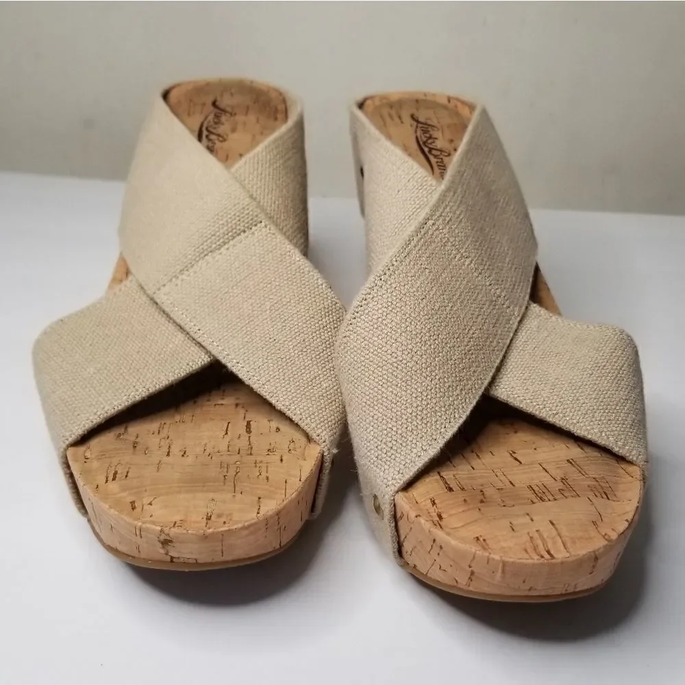 Lucky Brand sandals wedge heel cork size 10